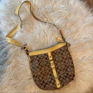 Coach Signature Canary Leather Trim Duffle Bag